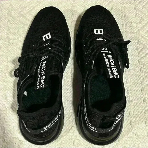 BeiCsi Black Running Sport Sneakers Size 8 - Picture 6 of 6